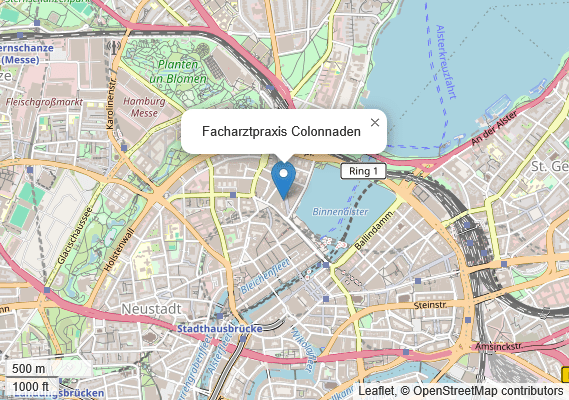 Facharztpraxis-Colonnaden - Standort